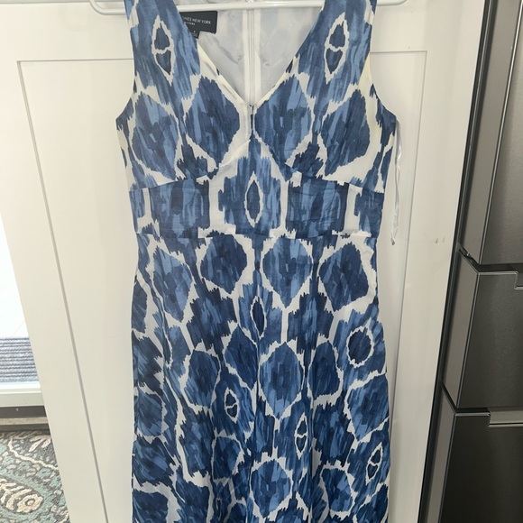 Jones New York Blue Patterned Dress - Picture 1 of 2